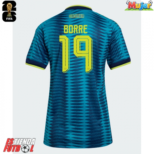 Colombia Rafael Santos Borre #19 Segunda Equipación Mujer Mundial 2026 Manga Corta